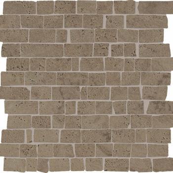 Unika Limestone 30x30x0,95 Minimal Mosaic Mini Block Chocolate Nat