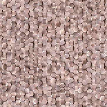 Gravity 30,1x30,7x0,6 Aluminium 3D Hexagon Rose Gold