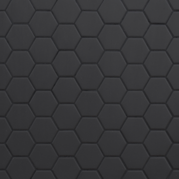 Hexa 31,6x31,6x0,4 black swan matt mosaico