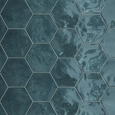 Hexa 17,3x15x1 ocean wave wall glossy