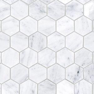 Essential 25,8x29,8x1 Hexagon Carrara Pul