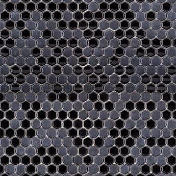 Glaze 29,5x30x0,5 Mini Hexagon Black