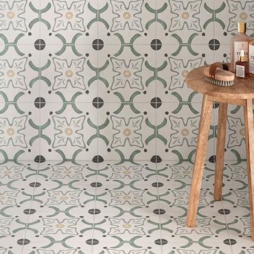 Sharqi Green Flower 22,3x22,3x0,9