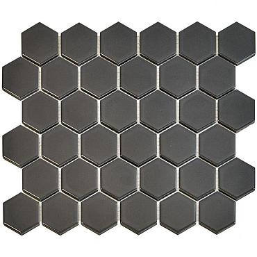 Barcelona 28,1x32,5x0,6 Grey Glossy Porcelain Glazed Hexagon