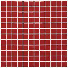 Barcelona 30x30x0,6 Red Glossy Porcelain Glazed Square