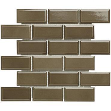 Paris 29,1x29,6x0,65 Brown grey Glossy Porcelain Glazed Rectangle
