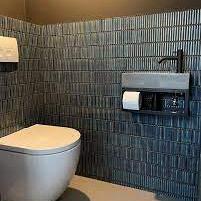 Sevilla 28,2x30,8x0,8 Azure Blue speckle Glossy Porcelain Glazed Mini Finger