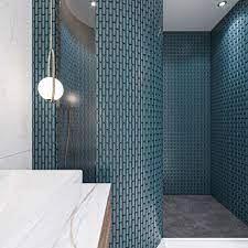 Sevilla 30x30x0,6 Grey-Blue Speckle Glossy Porcelain Glazed Oval Finger