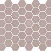 Valencia 27,8x32,5x0,5 Matt Pink Matt Glass Recycled Hexagon