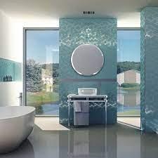 Valencia 27,8x32,5x0,5 Turquoise Matt + Glossy Glass Recycled Hexagon