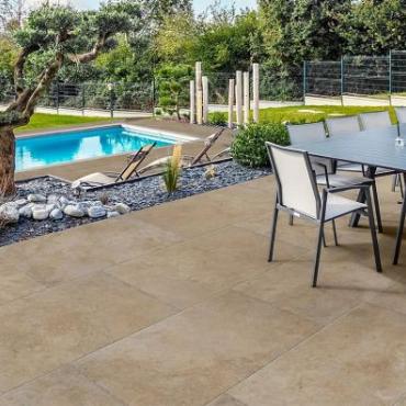 Curso In-Out 60x90 beige, travertinlook