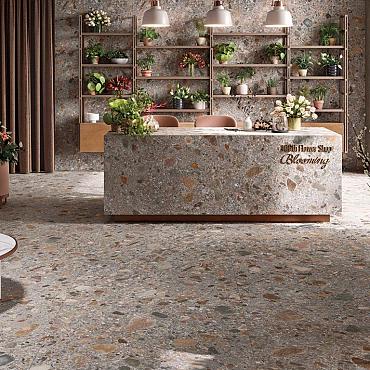 Composite 120x120x0,9 Brown Mat Terrazzo