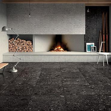 Composite 120x120x0,9 Black Mat Terrazzo