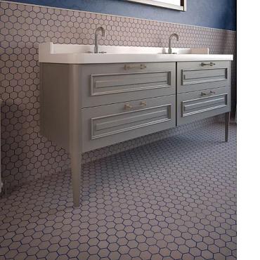 Valencia 27,8x32,5x0,5 Matt Pink Matt Glass Recycled Hexagon