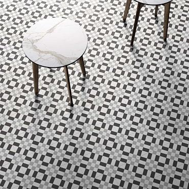 Patchy B&W 02 20x20x0,9 zwart