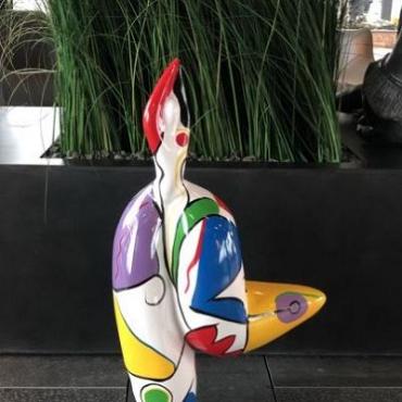 Beeld - Vrouw beschilderd 60cm =verkocht