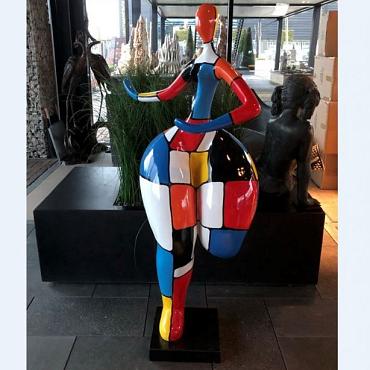 Beeld - Vrouw mondriaan = verkocht