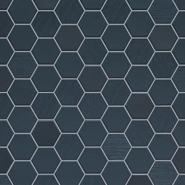Hexa 31,6x31,6x0,4 deep navy mix mosaico