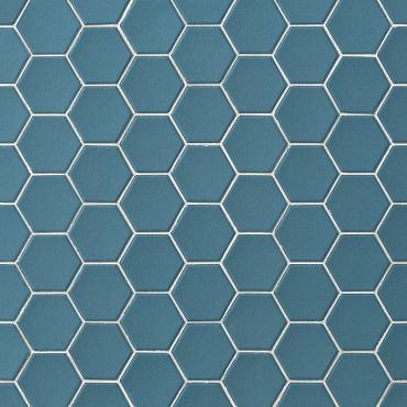 Hexa 31,6x31,6x0,4 Cadet Blue Mat