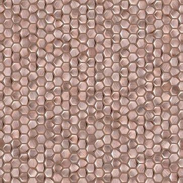 Gravity 30,4x30,7x0,3 Aluminium Hexagon Rose Gold