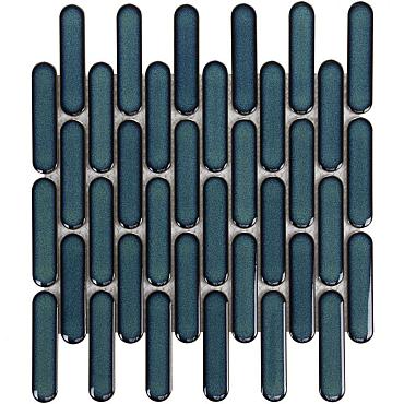 Sevilla 30x30x0,6 Azure Blue speckle Glossy Porcelain Glazed Oval Finger