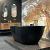 Amsterdam 32,2x32,2x0,4 Black Golden Vein Glass Gold Serie Square