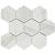 Barcelona 25,6x29,6x0,65 Carrara White Matt Porcelain Printed Hexagon