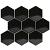 Barcelona 25,6x29,6x0,65 Black Glossy Porcelain Glazed Hexagon