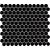 Barcelona 26x30x0,6 Black Matt Porcelain Glazed Hexagon