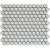 Barcelona 26x30x0,3 Soft Grey with Edge Glossy Porcelain Glazed Hexagon