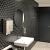 Barcelona 28,1x32,5x0,6 Black Glossy Porcelain Glazed Hexagon