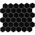 Barcelona 28,1x32,5x0,6 Black Matt Porcelain Glazed Hexagon