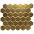 Barcelona 28,1x32,5x0,6 Gold Matt Metallic Porcelain Glazed Hexagon