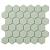 Barcelona 28,1x32,5x0,6 Light Green Edge Glossy Porcelain Glazed Hexagon