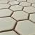 Barcelona 28,1x32,5x0,6 Light Green Edge Glossy Porcelain Glazed Hexagon