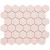 Barcelona 28,1x32,5x0,6 Pink Glossy Porcelain Glazed Hexagon