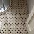 London 26x30x0,5 White + Black 18 black dots Porcelain Unglazed Hexagon