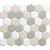 London 28,1x32,5x0,6 White mix R11 Porcelain Unglazed Hexagon
