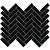 Paris 24,7x31,8x0,6 Black Matt Porcelain Glazed Herringbone