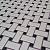 Paris 30x30x0,6 White and Black Matt Porcelain Glazed Basketweave