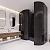 Sevilla 30x30x0,6 Black Matt Porcelain Glazed Oval Finger