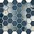 Valencia 27,8x32,5x0,5 Blue Matt + Glossy Glass Recycled Hexagon