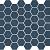 Valencia 27,8x32,5x0,5 Blue Matt Glass Recycled Hexagon