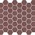 Valencia 27,8x32,5x0,5 Burgundy Matt Glass Recycled Hexagon