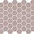 Valencia 27,8x32,5x0,5 Matt Pink Matt Glass Recycled Hexagon