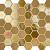 Valencia 27,8x32,5x0,5 Mustard Matt + Glossy Glass Recycled Hexagon