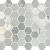 Valencia 27,8x32,5x0,5 White Matt + Glossy Glass Recycled Hexagon