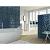 Valencia 27,8x32,5x0,5 Blue Matt + Glossy Glass Recycled Hexagon