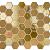 Valencia 27,8x32,5x0,5 Mustard Matt Glass Recycled Hexagon