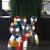 Beeld - Hond mondriaan decor 50cm